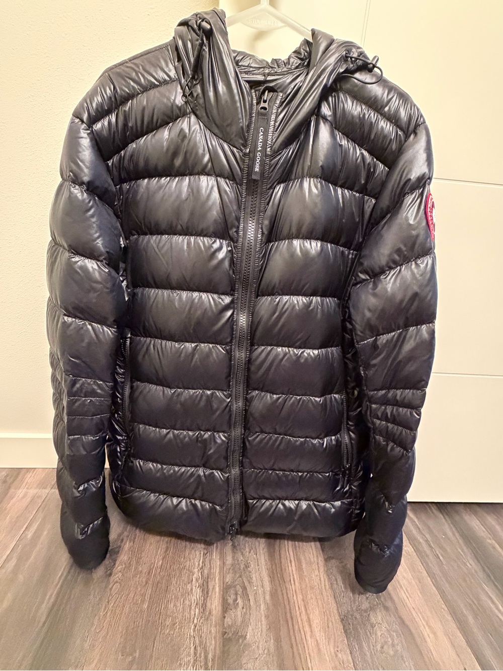 Authentic Men's Canada Goose Black Crofton Hoodie Down Jacket size XL